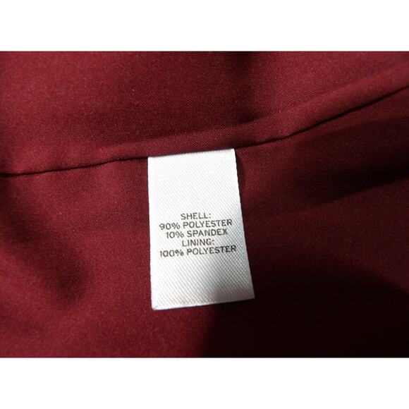 Trouve Blazer Medium Burgundy Wine Black Sport Coat Career Open Style Career - Picture 7 of 12